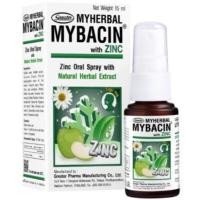 ราคา สเปรย์พ่นคอ มายบาซิน สูตรแอปเปิ้ล 15 มล. Myherbal MyBacin with Zinc Greater เกร๊ทเตอร์ฟาร์ม่า 15ml (29458200379)