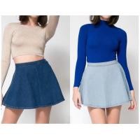 ราคา American Apparel กระโปรงยีนส์ สั้น พร้อมส่ง (2427697500)