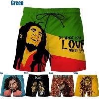 ราคา Rock นักร้อง Bob Marley Reggae Rasta รูปแบบกางเกงขาสั้น 3D การพิมพ์ผู้ชายกลางแจ้งกีฬา Gym กางเกงขาสั้นผู้ชายกางเกงว่ายน้ํา (41465893146)