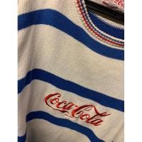 ราคา เสื้อสเวตเตอร์ผ้าถักลายทางหนา Preloved ยี่ห้อ COCA COLA (40072066423)