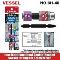 ราคา VESSEL BH-40/BH-41 1PCS Multifunctional Double-Headed Socket สําหรับ Impact ไขควงประแจ Driver Bits ซ่อมเครื่องมืออุปกรณ์เสริม (44453413185)