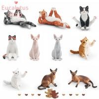 ราคา EUCALYTUSS จําลองแมว, เหมือนจริง PVC สัตว์เลี้ยง Figurines, น่ารักสยาม British Shorthair Cat ตัวเลขการกระทําตกแต่งรถ (42473354152)