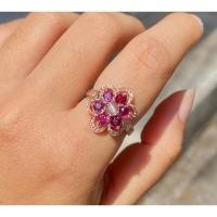 ราคา แหวนพลอย ทับทิมไทย แดงจัน แดงสยาม พลอยแท้ เงินแท้ ชุบพริ้งโกลด์ (23631381631)