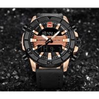 ราคา สินค้าอยู่ในไทย รับประกัน 1 ปี นาฬิกา naviforce watch แท้สายหนัง รุ่น NF9114-RGBB ของแท้กันน้ำ 30 เมตร (807656525)