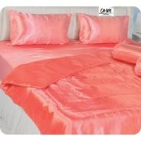 ราคา OHM ผ้าปูที่นอน ผ้าเครปซาติน 220 เส้น ขนาด 3.5 ฟุต 2 ชิ้น (สีโอรส) (1144262924)