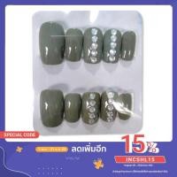 ราคา เล็บปลอม เล็บปลอมสีเจล เล็บเจลตกแต่งด้วยเพชร (6753918505)