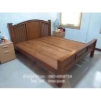 ราคา เตียงไม้สักโมเดิร์นซี่แอนด์บานทึบ(ส่งฟรี)ขนาด 6 ฟุต เตียงไม้สักราคาโรงงาน เตียงไม้สักแท้ราคาถูก (27050989351)