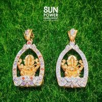 ราคา จี้ชุบทองคำแท้ จี้พระพิฆเนศ เทพแห่งความสำเร็จทุกประการ เนื้อเงินชุบทองคำแท้ ประดับเพชรและพลอย (6863695452)