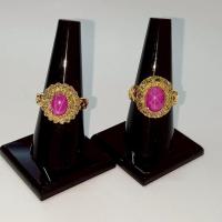 ราคา แหวนพลอยลิลลี่สตาร์ล้อมเพชรซีกโบราณลิลลี่ขนาด6*8mm.ล้อมเพชรซีก2ชั้นขนาด8*10mm.ล้อมเพชรซีกชั้นเดียวชุบทองไมครอนราคาพิเศษ (42057513000)