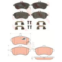 ราคา GDB1736 ผ้าเบรค-หน้า(TRW) (เนื้อผ้า COTEC) BENZ C180, C250, C280 CDI W204 /BENZ E200 CGI , E220 CDI '09 W212 (13261500238)
