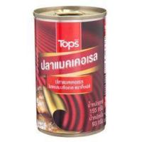 ราคา ท็อปส์ปลาแมคเคอเรลในซอสมะเขือเทศ 155กรัม Tops Mackerel in Tomato Sauce 155g. (40075387633)