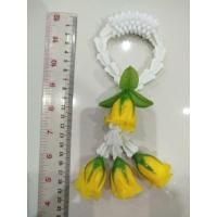 ราคา พวงมาลัย มาลัยนางกวักดอกกุหลาบสีเหลือง ดอกพุด มาลัยไหว้พระ บูชา มาลัยดอกไม้ปลอม (22664688084)