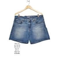 ราคา กางเกงยีนส์สาวอวบ มือสอง used กางเกงยีนส์ขาสั้น ผ้ายีนส์ยืด Size 16 เอว 36-38 แบรนด์ #lévis (24719235526)