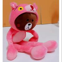 ราคา ตุ๊กตาของเล่น ตุ๊กตา หมีบราวน์ ชุดพิ้งแพนเตอร์ (ขนาด 16 นิ้ว)มือ1 (7302435545)