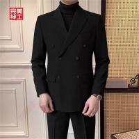 ราคา ชุดเสื้อคลุมแบบสองแถวปุ่ม คอสำหรับผู้ชาย ชุดแต่งกายพรีเมียมอย่างเป็นทางการ สไตล์การทำงานแบบมืออาชีพ (45001004452)