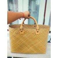 ราคา กระเป๋าสานกระจูดใบใหญ่แต่งหูดอกไม้ (14300341660)