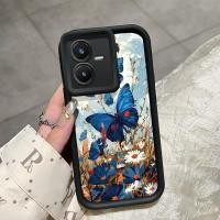 ราคา เคสสำหรับ VIVO Y22 VIVO Y22s เคสป้องกันผีเสื้อสีน้ำเงินสวยงาม (26457359740)