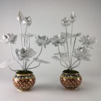 ราคา แจกันเบญจรงค์ขนาดเล็ก ประดับดอกบัวเงิน ขนาดมินิ แพคคู่ (1716942380)