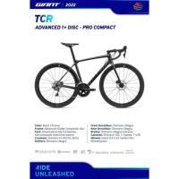 ราคา จักรยานเสือหมอบ Giant รุ่น TCR Advanced 1+ disc Pro compact สี black Chrome (14892614344)