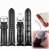 ราคา C Arc Curved End Bracelet Cowhide Genuine Leather Strap 20Mm 22Mm For Citizen Bl8001-01A Tissot Uni (51751289969)