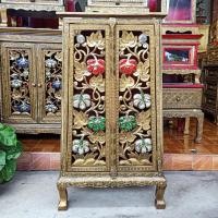 ราคา ตู้พระธรรม ตู้ไม้ ตู้เก็บของ ขนาด กว้าง 59 x ลึก 32 x สูง 102 ซม. แบบไทยล้านนา โบราณ เดินเส้น ตกแต่งลวดลาย งดงาม (14134808213)