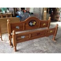 ราคา Furnitur99 เตียง5,6ฟุต ไม้สักทอง ใช้เป็นเตียงนอน สวยงาม ทนทาน (2495565641)