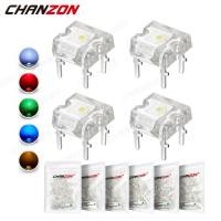 ราคา 100pcs LED Piranha แบนด้านบน Emitting ไดโอดโคมไฟสีขาวสีแดงสีเขียวสีฟ้าสีเหลือง 2V 3V ตัวบ่งชี้ DIY DIP PCB วงจรหลอดไฟ (55102244244)