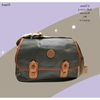 ราคา กระเป๋าสะพายข้างแต่งขอบหนังแท้งานติดตู้ญี่ปุ่นมือสอง (40117352589)
