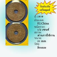 ราคา No.62101 ปี1939 French Indo China เฟรนซ์ อินโด ไชน่า 1/2 Cent เหรียญต่างประเทศ ของเก่า หายาก น่าสะสม ราคาถูก (43673744967)