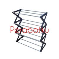 ราคา ชั้นวางรองเท้าสแตนเลส 4 ชั้น ม-870 / ที่เก็บรองเท้าสแตนเลส (42205786664)