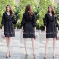 ราคา เดรสแฟชั่น ชุดเดรสใส่ทำงาน ผู้หญิง เดรสสีดำ ขาว กรม เทา ครีม ชมพู พร้อมส่ง สวย สง่า ใส่ออกงาน ใส่ไปงานเลี้ยง งานแต่งได้ (27940904732)