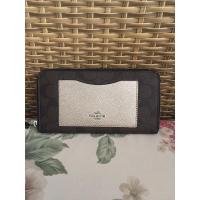 ราคา Coach กระเป๋าตังซิปรอย ลายซี (10815070258)