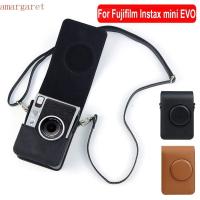 ราคา AMARGARET กล้องทันที, กระเป๋าหนัง PU กันกระแทก, Retro แบบพกพาสายคล้องกระเป๋าถ่ายภาพสําหรับ Fujifilm Instax mini EVO (28036279928)