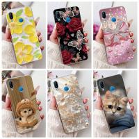 ราคา สําหรับ Huawei P20 Lite / Nova 3e ANE-LX1 LX2 LX3 Elegant Floral Cat จิตรกรรมกรณี P20lite Nova3e ซิลิโคนนุ่ม TPU เคสโทรศัพท์ (41703535144)