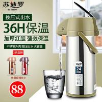 ราคา พร้อมส่งจ้า♛♨Sudiro นิวเมติก Thermos ครัวเรือนกด Thermos Glass Liner ฉนวนกันความร้อนหม้อ Chess Room Thermos (12755582369)