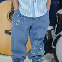 ราคา Chelsee กางเกงยีนส์ขายาว จั๊มปลายขา เอวยางยืด ลายไดโนเสาร์ ผ้ายีนส์เดนิม นิ่ม เด็กผู้ชาย อายุ 1.5-10ปี เด็กโต รุ่น128146 (43201551125)