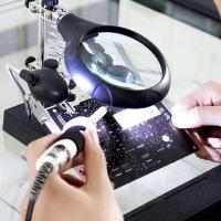 ราคา อุปกรณ์ยึดจับช่วยบัดกรีพร้อมแว่นขยาย Soldering Grip Stand with Magnifier มัลติฟังก์ชั่โคมไฟแว่นขยายยึดแผงวงจรเครื่อง (27537933838)
