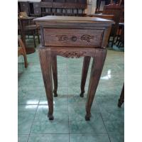 ราคา โต๊ะข้างขานกแกะมุมไม้สัก วางตามมุมสีเซี้ยนดำออกน้ำตาลแข็งแรง ทนทานมาก (40870265911)