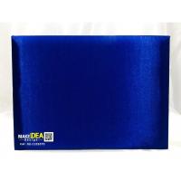 ราคา ปกผ้าไหมใส่ใบประกาศ ปริญญาบัตร ประกาศนียบัตร ขนาด A5 เปิดด้านบน สีน้ำเงิน (3232843785)
