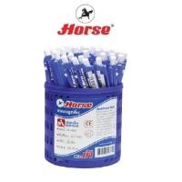 ราคา HORSE ตราม้า ปากกาลูกลื่น H-402 ด้ามกด 0.7มม. - หมึกน้ำเงิน/ดำ/แดง (แพ็คX50ด้าม) (1674270273)