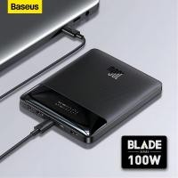 ราคา Baseus Blade 20000mAh 100W พาเวอร์แบงค์ Power Digital Display Powerbank แบบพกพา ชาร์จเร็ว Black(With cable） (24520972593)
