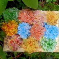 ราคา กระดาษสาห่อเหรียญโปรยทาน รุ่นคละลาย1,000แผ่น พร้อมหนังยาง มี10ถุง ถุงละ100แผ่น (20483951648)