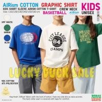 ราคา UNIQLO Kids Airism Cotton Shirt Basketball Unisex Boys Girls Clothes (47501478521)