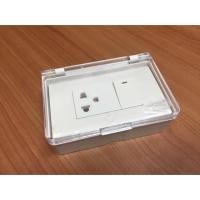 ราคา ปลั๊กกราวด์เดี่ยว+สวิทช์ Panasonic ของแท้ พร้อมกล่องกันน้ำฝาใส (7232969015)