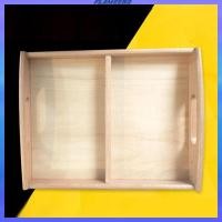 ราคา [Flameer2] Montessori ถาดคัดแยกไม้กล่องทรายสองส่วน Sensory รับพาเลท (44952104425)