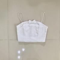 ราคา ครอปสายเดี่ยวสีขาวผ้าทอเนื้อผ้ามีความวิ้งๆ ส่งต่อ ครอปสั้น ครอปแฟชั่น ครอปผ้าทวิต ครอปเกาหลี ส่งต่องานป้าย งานป้ายมือสอง (16582154093)