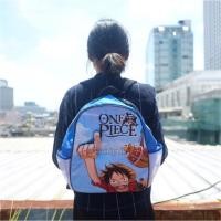 ราคา กระเป๋าเป้ Luffy ลูฟี่ สีฟ้า One Piece วันพีซ 14x11นิ้ว (1475597253)