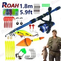 ราคา คันเบ็ดครบชุด คันเบ็ดและรอกตกปลา 1.8 ม. คันเบ็ดพร้อมรอกตกปลาและ คันเบ็ด1ชุด 150 ม. ชุดคันเบ็ดราคาประหยัด (42824228146)