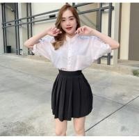 ราคา กระโปรงพลีท กลีบใหญ่ มีขอบ (24893766412)