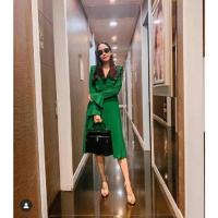 ราคา เดรสแม่อั้มแขนยาวกระดิ่งคอระบาย (17637602905)